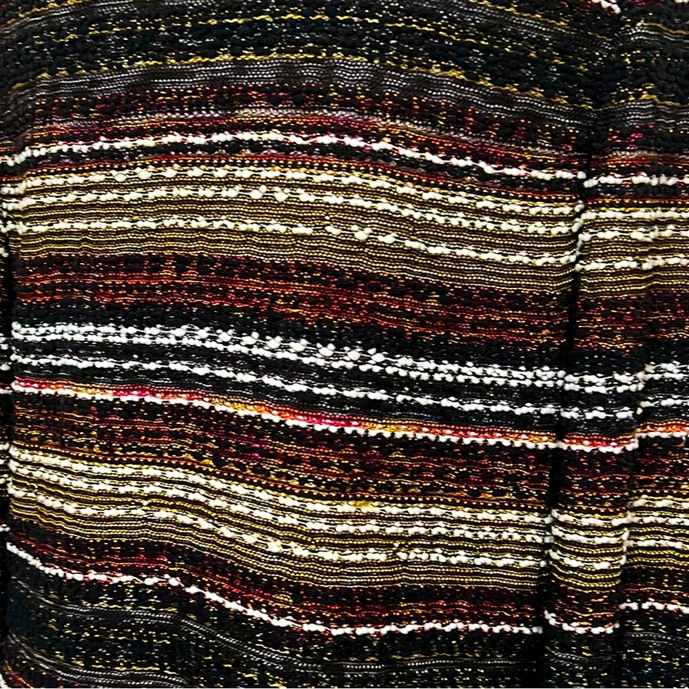St. John Multicolored Long Cardigan Fringe Detail Quiet Luxury Timeless Elegance - Picture 6 of 12